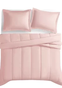 Brooklyn Loom Solid Cotton Percale Navy Twin/Twin XL 2 Piece Comforter Set