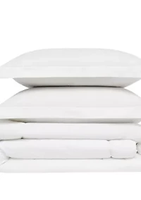 Brooklyn Loom Solid Cotton Percale Navy Twin/Twin XL 2 Piece Comforter Set