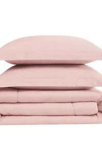 Brooklyn Loom Solid Cotton Percale Navy Twin/Twin XL 2 Piece Comforter Set