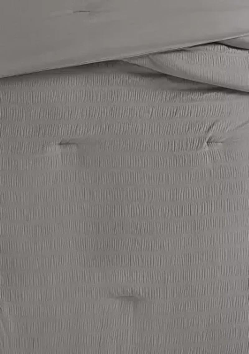 Truly Soft Crinkle Garment Wash White Twin/Twin XL 2 Piece Comforter Set