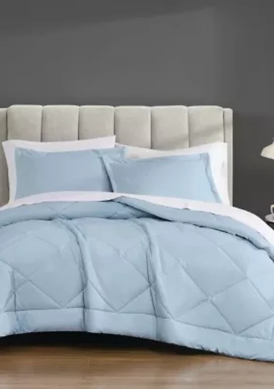 Cannon Solid Percale Black Full/Queen 3 Piece Comforter Set