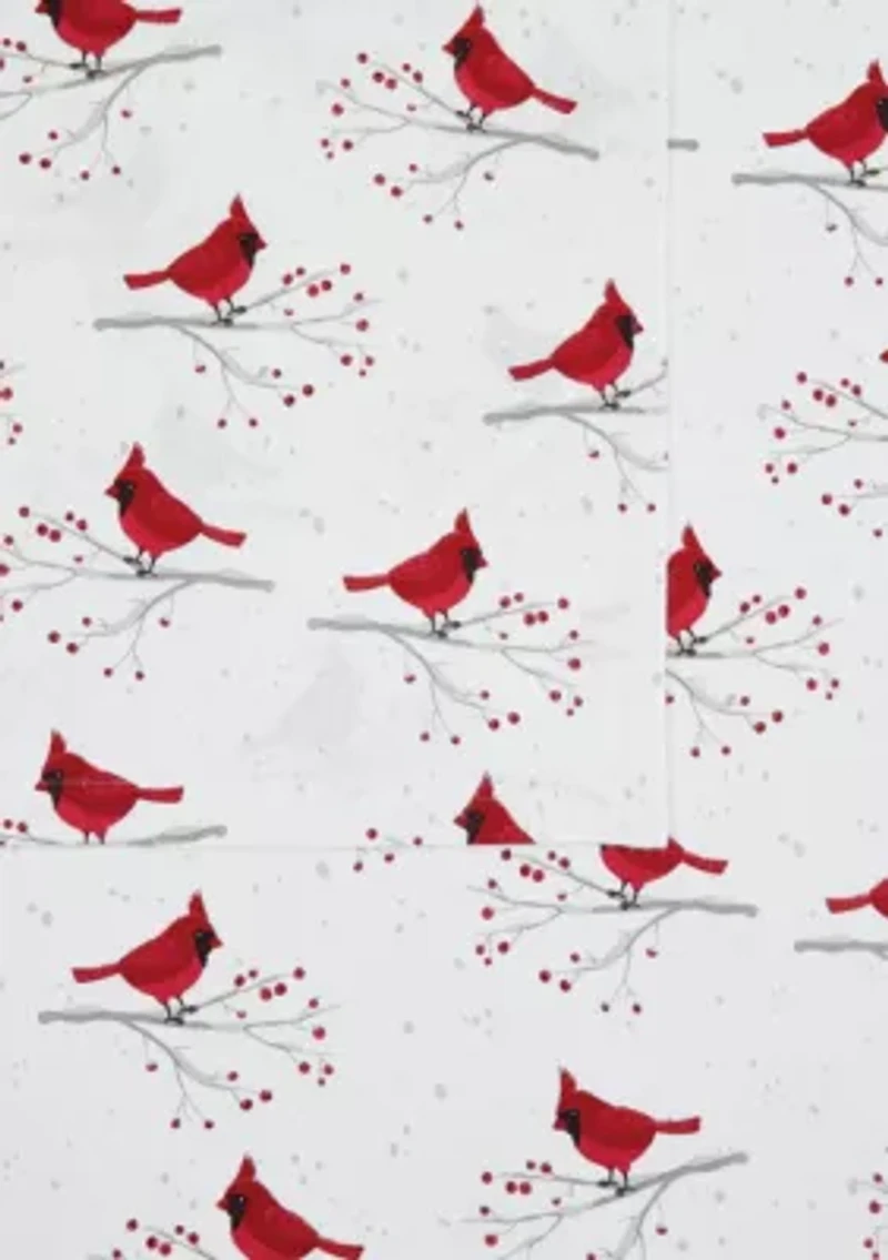 Truly Soft Cardinals Queen Flannel Sheet Set