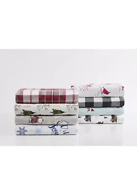 Truly Soft Cardinals Queen Flannel Sheet Set