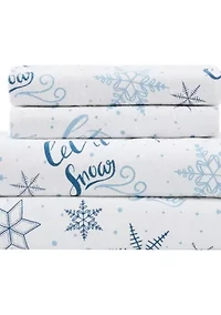 Truly Soft Let It Snow Full Flannel Sheet Set