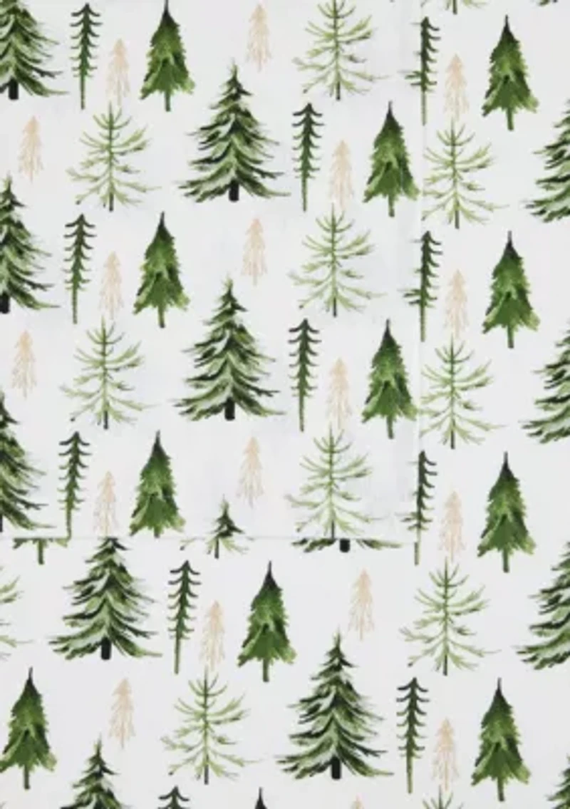 Truly Soft Trees Full Flannel Sheet Set