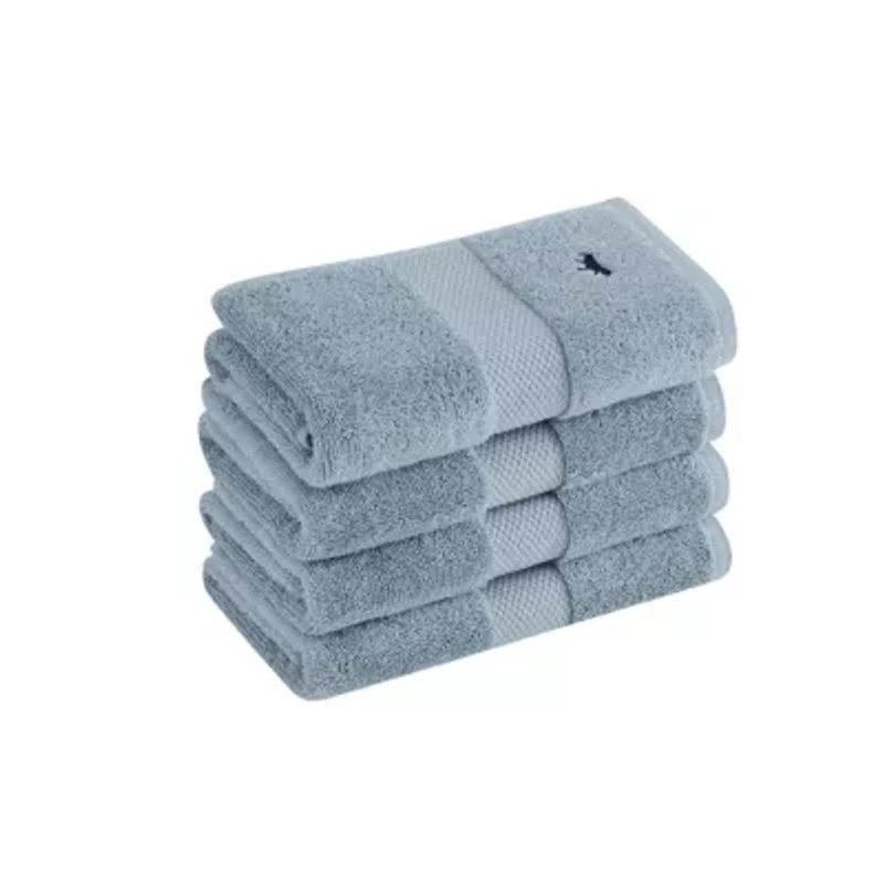 Royal Velvet Turkish Cotton 4 Pack Blue Hand Towel