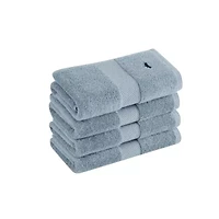 Royal Velvet Turkish Cotton 4 Pack Blue Hand Towel