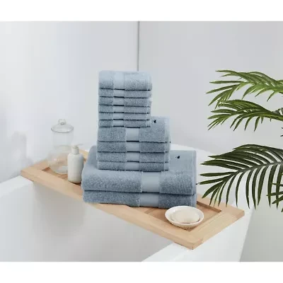 Royal Velvet Turkish Cotton 2 Pack Blue Bath Towel
