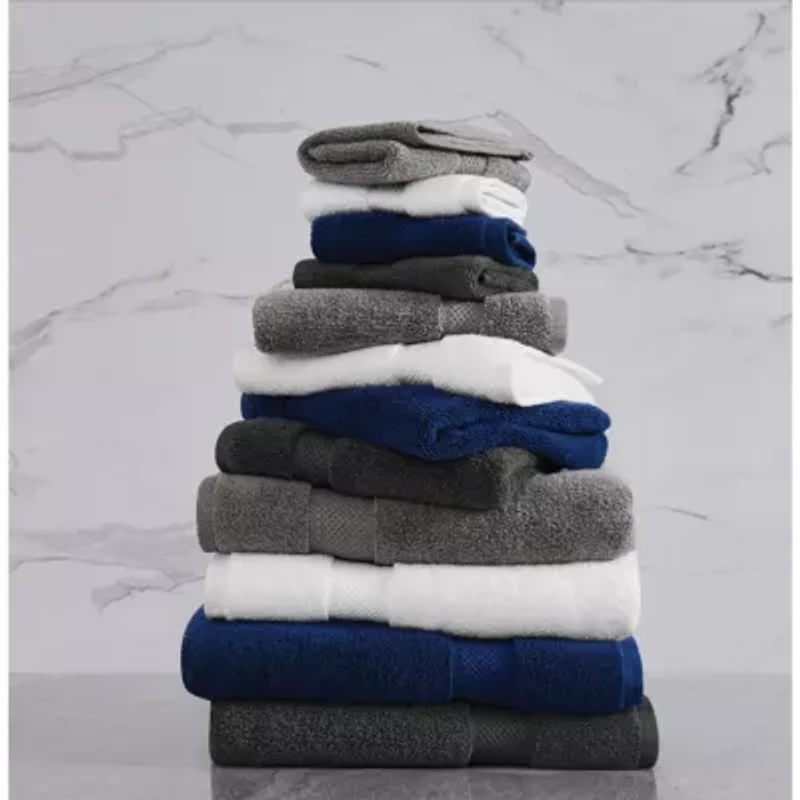 Vince Camuto Classic Solid Grey 6 Piece Towel Set