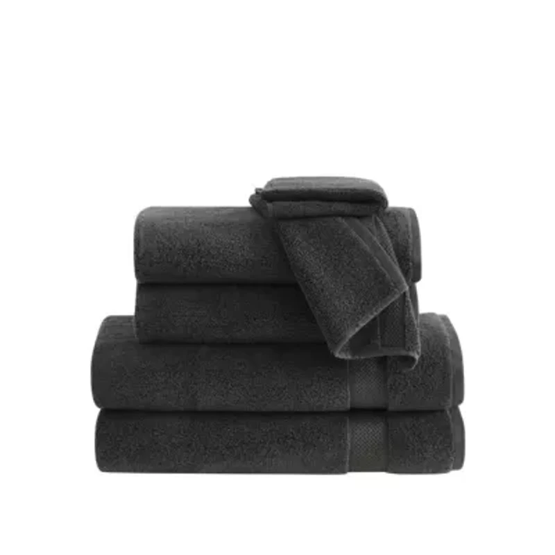 Vince Camuto Classic Solid Grey 6 Piece Towel Set