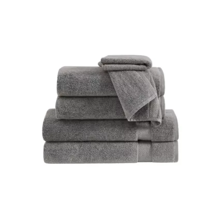 Vince Camuto Classic Solid Grey 6 Piece Towel Set