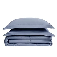 Truly Soft Garment Wash Solid Grey Full/Queen 3 Piece Comforter Set