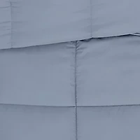 Truly Soft Garment Wash Solid Grey Full/Queen 3 Piece Comforter Set