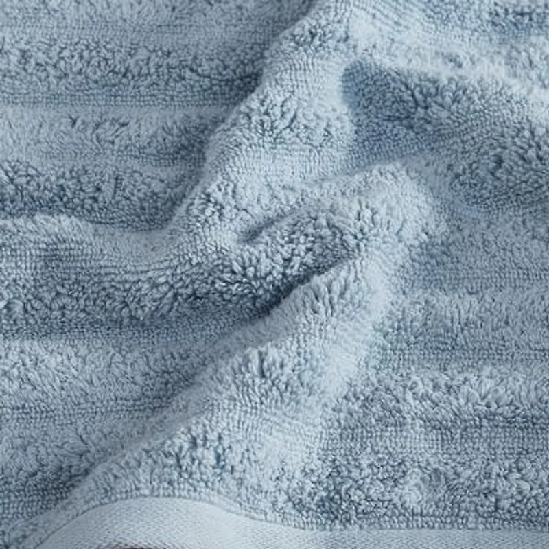 Borghese Roma Ribbed Zero Twist White 6 Piece Towel Set