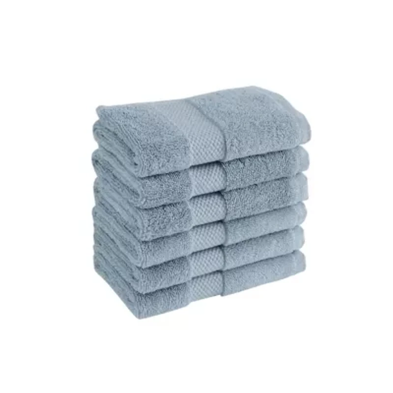 Royal Velvet Turkish Cotton 6  Pack Blue Wash Cloth