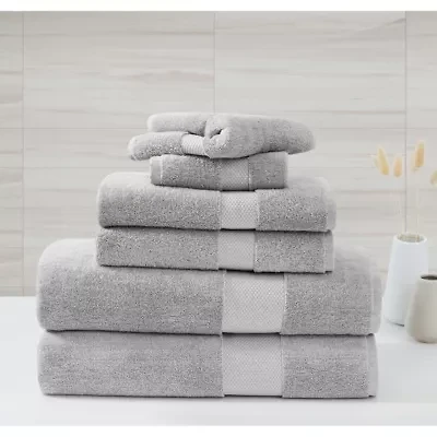 Borghese Roma Oversized Luxe Turkish Cotton 6 Piece Towel Set Blush