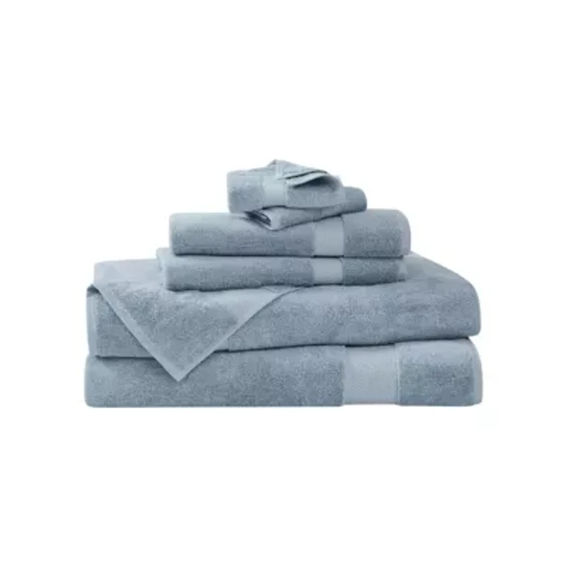 Borghese Roma Oversized Luxe Turkish Cotton 6 Piece Towel Set Blue