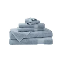 Borghese Roma Oversized Luxe Turkish Cotton 6 Piece Towel Set Blue