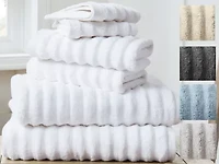 Christian Siriano NY Textured Zero Twist White 6 Piece Towel Set