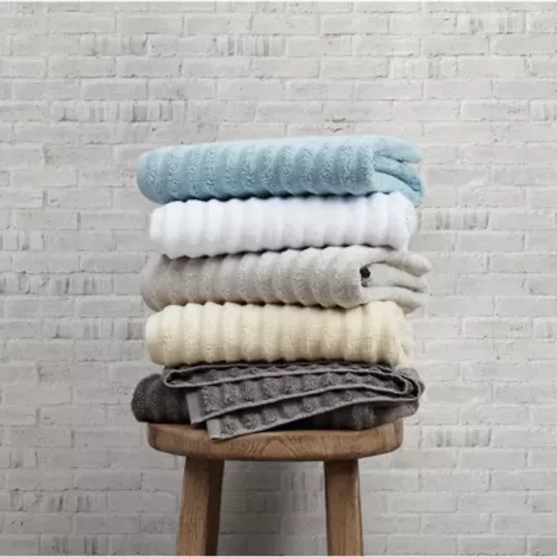 Christian Siriano NY Textured Zero Twist Grey 6 Piece Towel Set