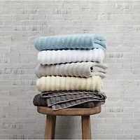 Christian Siriano NY Textured Zero Twist Grey 6 Piece Towel Set
