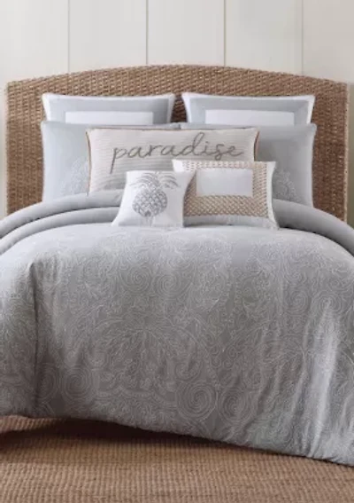Tropical Plantation Toile Comforter Set
