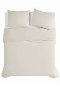 Brooklyn Loom Woven Texture Green Full/Queen 3 Piece Comforter Set