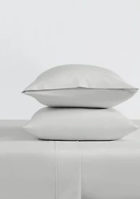 Borghese Roma 400TC Percale Cotton White King 4 Piece Sheet Set