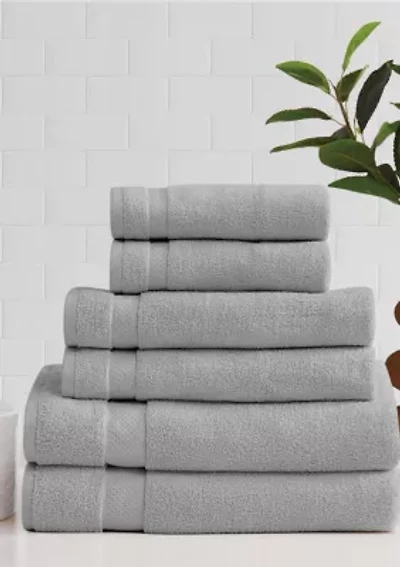 Brooklyn Loom Super Soft Green 6 Piece Bath Sheet Set