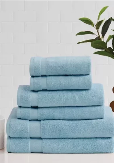 Brooklyn Loom Super Soft Grey 6 Piece Bath Sheet Set