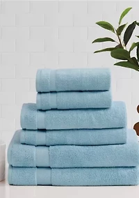 Brooklyn Loom Super Soft Grey 6 Piece Bath Sheet Set