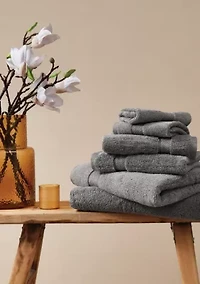Truly Soft Cloud Solid Black 6 Piece Towel Set