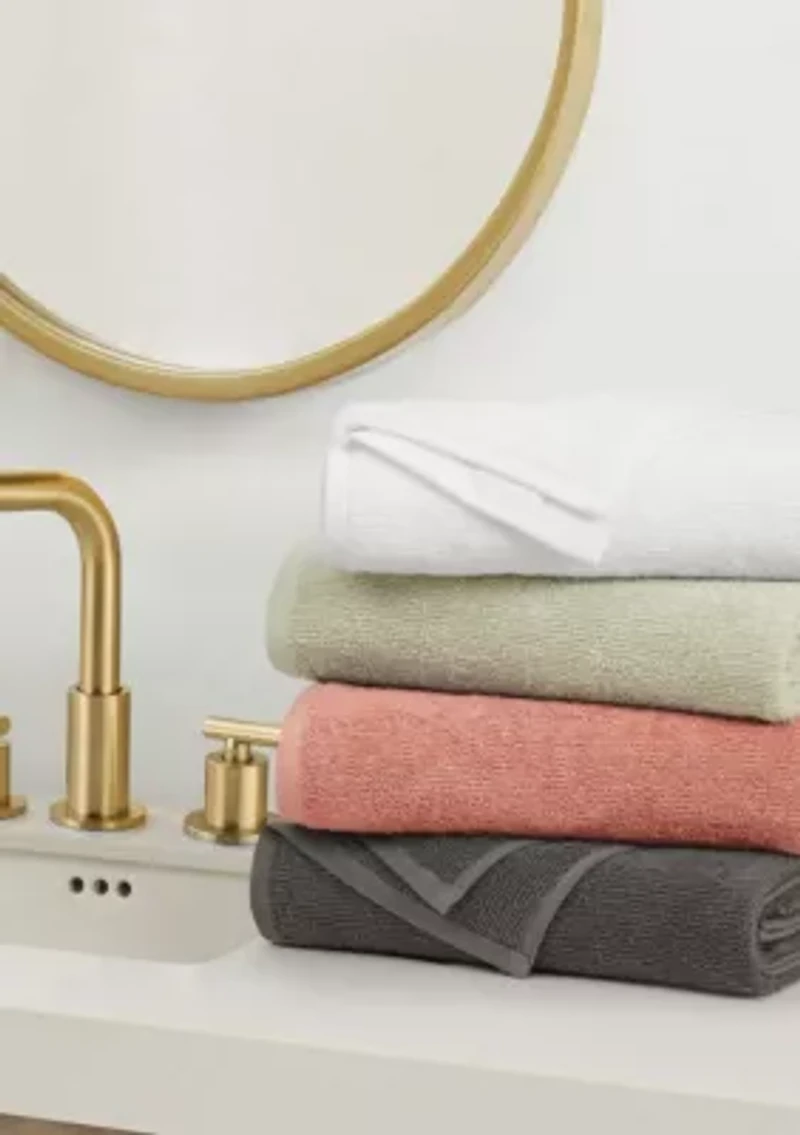 Brooklyn Loom Everyday Ribbed White 14 Piece Towel Set