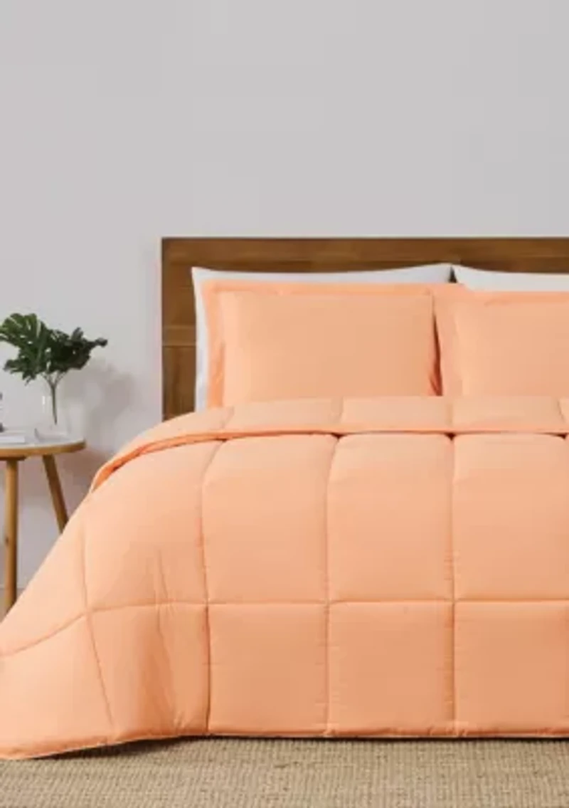 Truly Soft Everyday Reversible Peach Twin XL 2 Piece Comforter Set