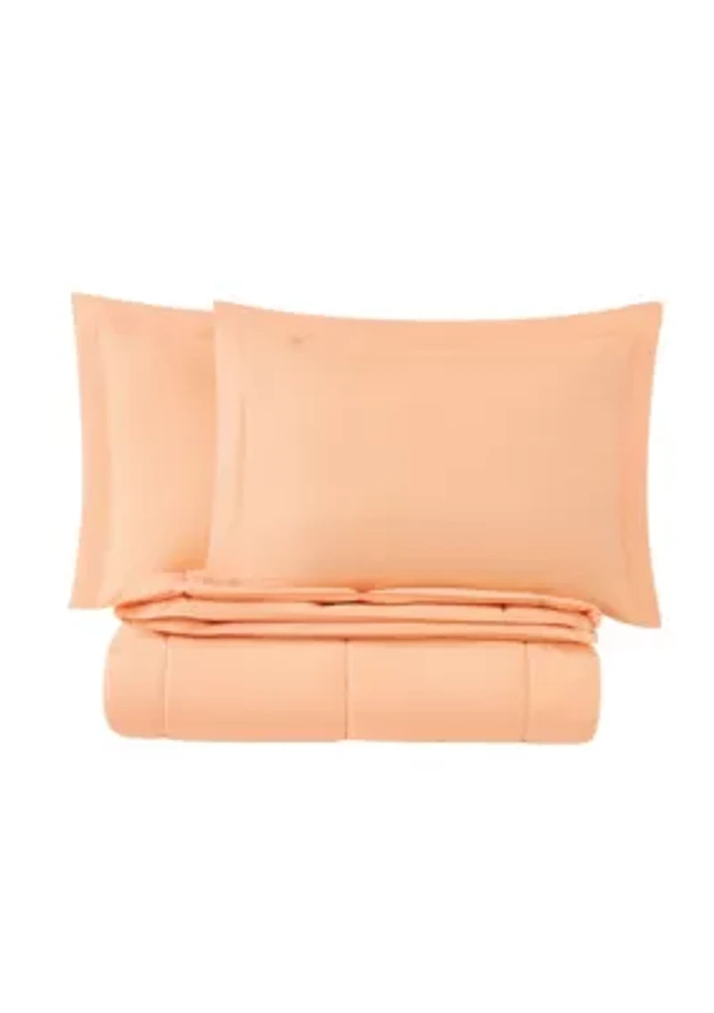 Truly Soft Everyday Reversible Peach Twin XL 2 Piece Comforter Set
