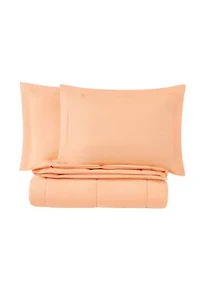 Truly Soft Everyday Reversible Peach Twin XL 2 Piece Comforter Set