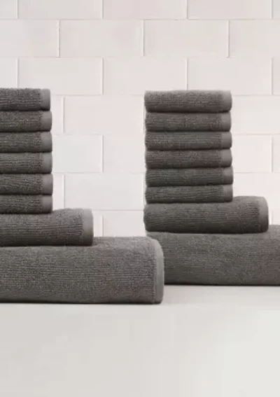 Truly Soft Essential Textured Sage 16 Piece Towel Set