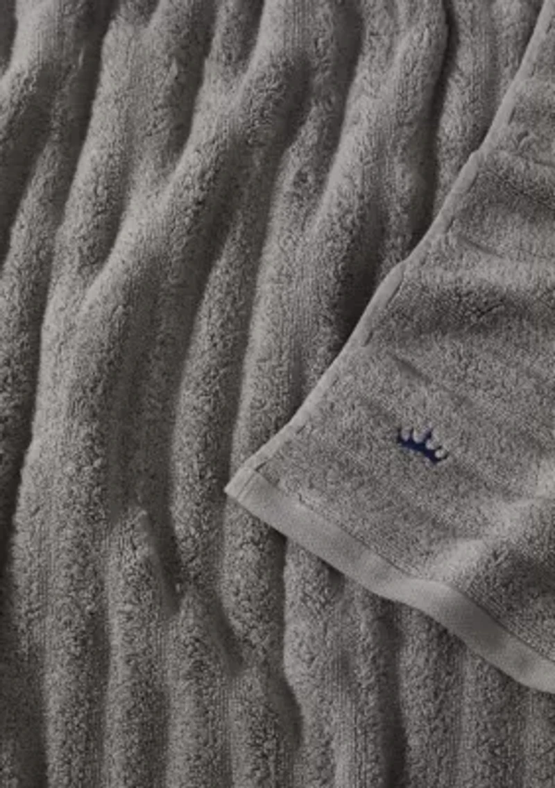 Royal Velvet Textured 6 Piece Towel Set Gray