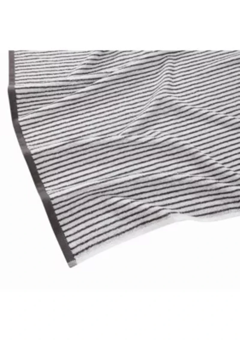 Brooklyn Loom Everyday Jacquard Stripe Rose 14 Piece Towel Set