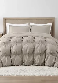 Truly Soft Oversized Puffer Gray King 3 Piece Comforter Set