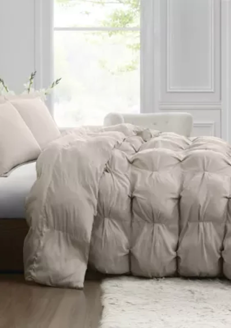 Truly Soft Oversized Puffer Gray King 3 Piece Comforter Set