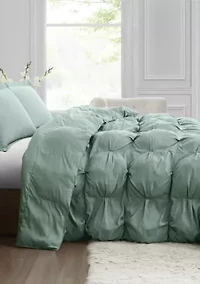 Truly Soft Oversized Puffer Green King 3 Piece Comforter Set