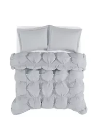 Truly Soft Oversized Puffer White Full/Queen 3 Piece Comforter Set