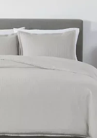 Royal Velvet Olivia Stripe Grey Full/Queen Duvet Set