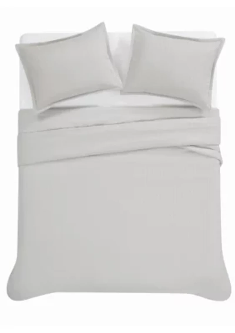 Royal Velvet Olivia Stripe Grey Full/Queen Duvet Set