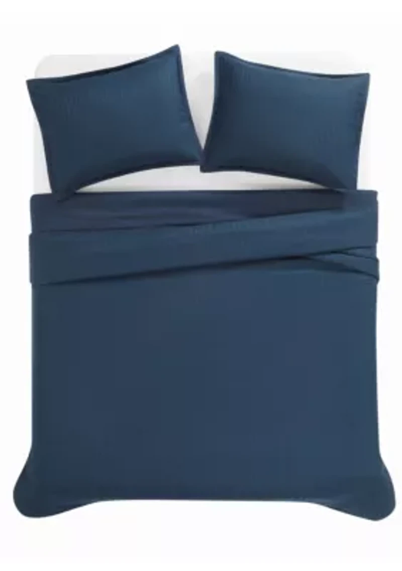 Royal Velvet Olivia Stripe Grey Full/Queen Duvet Set