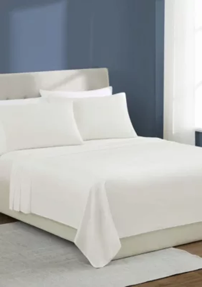 Brooklyn Loom Essential Cotton Blue King 4 Piece Sheet Set