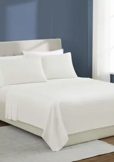 Brooklyn Loom Essential Cotton Blue King 4 Piece Sheet Set