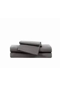 Brooklyn Loom Essential Cotton Blue King 4 Piece Sheet Set