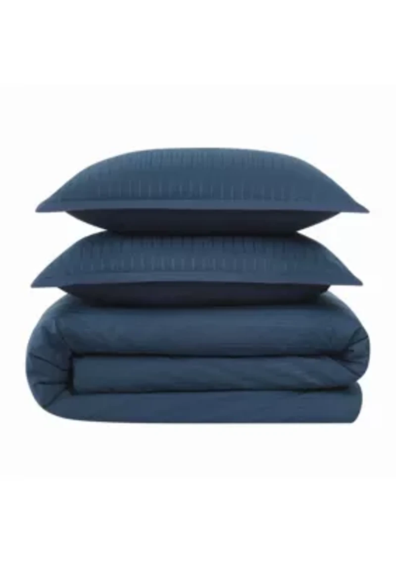 Royal Velvet Olivia Stripe Grey Full/Queen Comforter Set